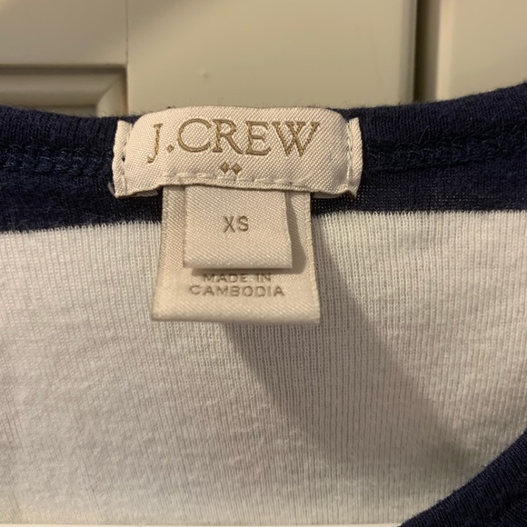 J. Crew Woman’s blue and off white striped tank top. New without tags. XS - Picture 3 of 4